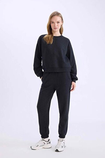 DeFacto Regular Fit 2-dielna súprava, mikina, jogger teplákové nohavice s ela...