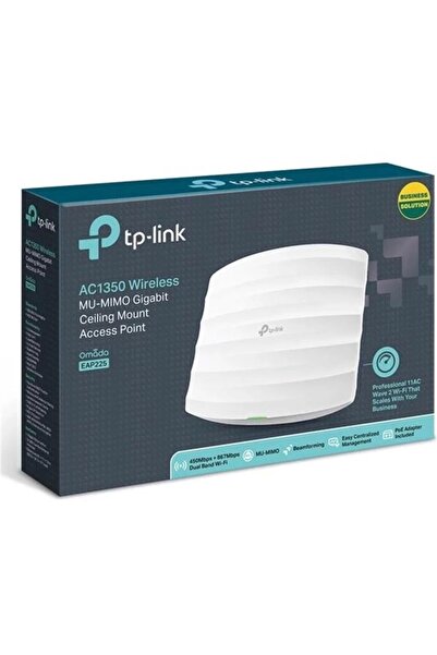 TP-LINK Omada Eap225 Ac1350 Dual Band Wıfı 1xgbıt Rj45 450mbps/2.4ghz Tavan Tipi Access Poınt (poe A
