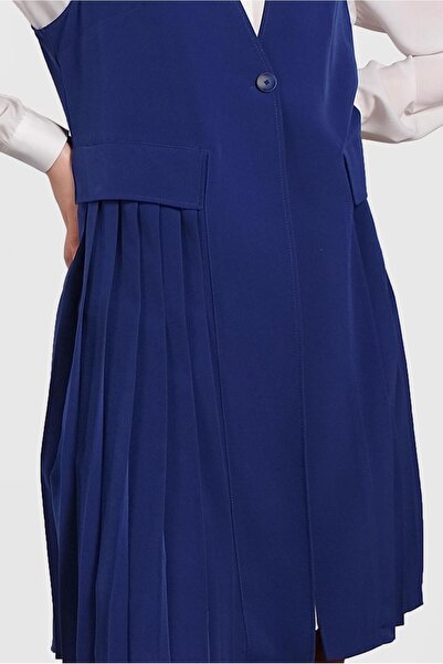 TRENDTESETTÜR Women's Dark Blue (K.Saks) Patterned Vest t 4244