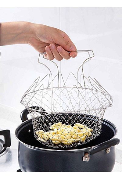 Osso Fashion Multifunctional Practical Strainer Folding - Frying Boiling Apparatus -Chef Basket