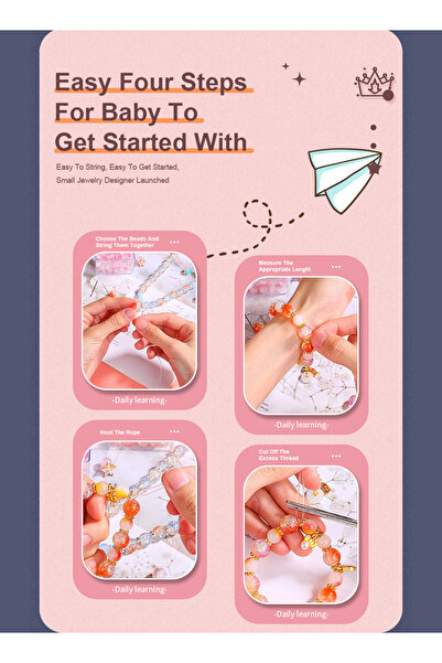 Ma Baby Beaded Handmade DIY Material Children's Bracelet Toy Girl Wearing Beads