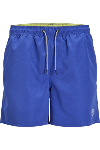 Jack & Jones Σορτς JACK & JONES Fiji Μαγιό Μονόχρωμο - 12225961-Μπλε
