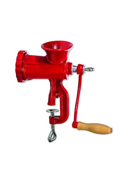 ROTOPAŞ Mașină de tocat carne manuală, fontă roșie, 25 cm, D 0507