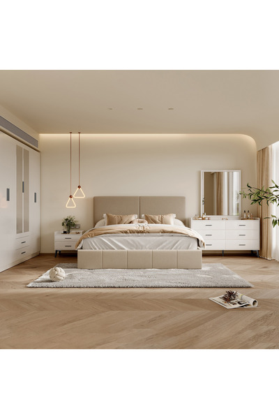 Home Box Marwell Sintered Stone Top Chest of 5-Drawers