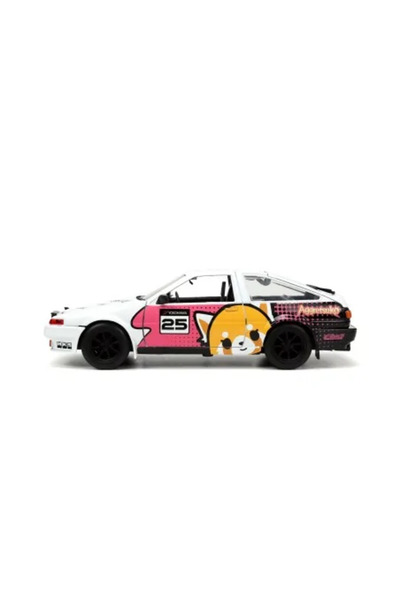 JollyMag Sada JADA Aggretsuko s kovovým autem Toyota Trueno a figurkou Aggretsuko v měřítku 1:24