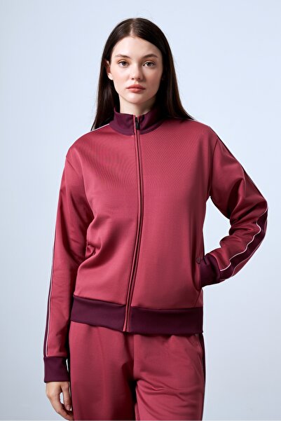 SPORTEMPT Fermuarlı Kadın Eşofman Üstü - Fuşya