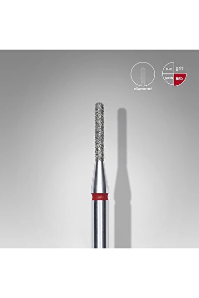 STALEKS Elmas Yuvarlanmış Silindir Freze, Kırmızı, Çap 1,4 mm, Çalışma Kısmı ...