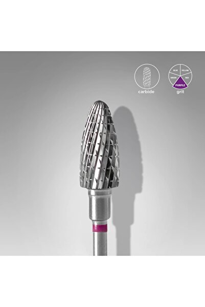 STALEKS Sert Alaşım Mısır Freze, Mor, Çap 6 mm / Çalışma Kısmı 14 mm