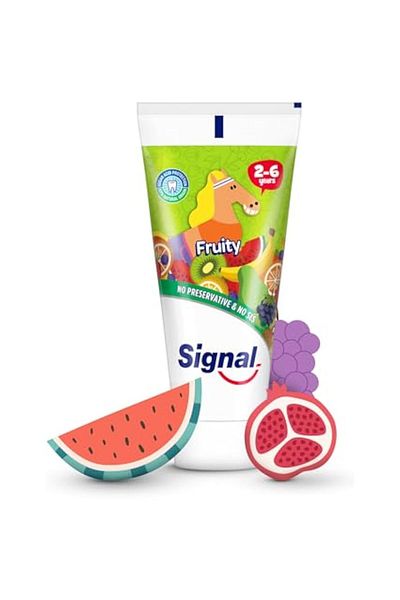 Signal Kids Toothpaste, Fruity, with no preservatives & no SLS, for 2-6 Years, 50ml