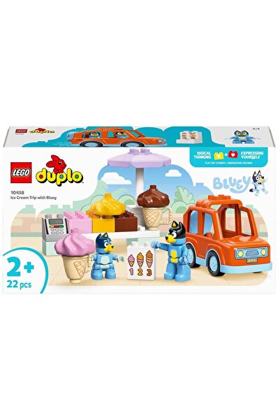 LEGO DUPLO Bluey: Bluey ile Dondurma Gezisi 10458 - 2 Yaş ve Üzeri Çocuklar için Araç İçeren