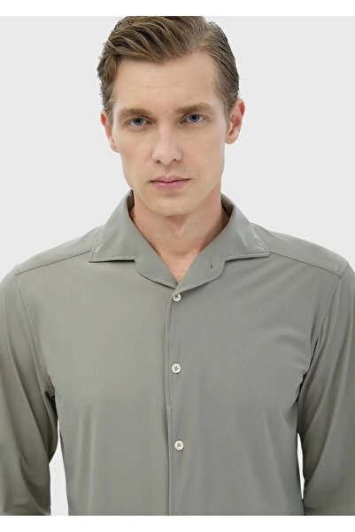 Ramsey Cămașă casual verde deschis, cu croială casual