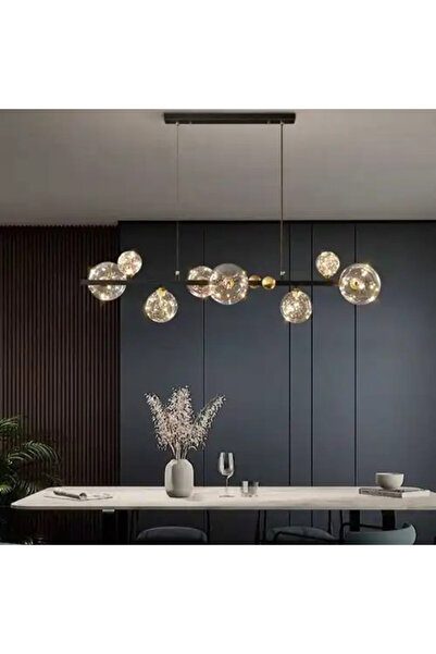 LED CONCEPT Lustra LED neagra, liniara, 56W, lumina calda, 110x30x100cm