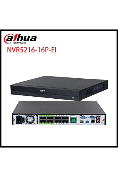 DAHUA Nvr5216-16p-eı, 16kanal Poe, 32mpix, H265+, 2 Hdd Desteği, 1080p Kayıt, 384mbps Bant Genişliğ