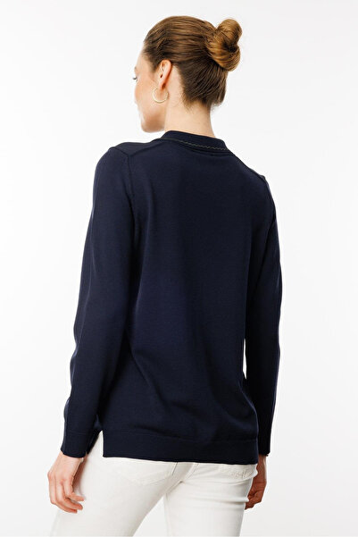 Desen Γυναικεία Καλοκαιρινή Πλεκτή Μπλούζα με Κέντημα με Γιακά Πόλο