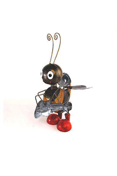 OEM Garden decoration Bee with guitar 36x20x23 cm