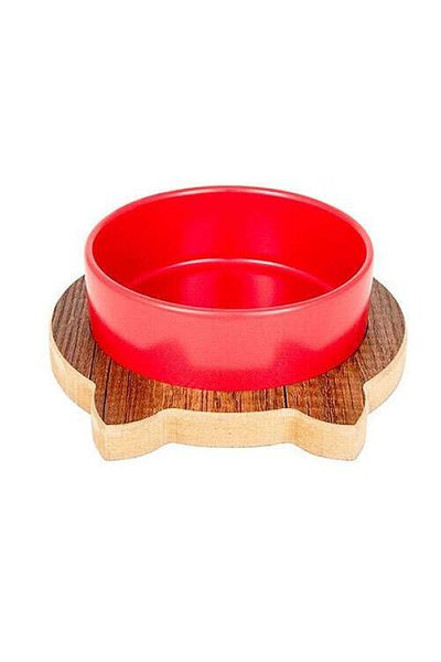 OZARK Ceramic Food and Water Bowl with Cat 400ml
