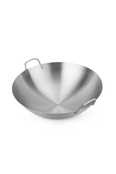 ELEGANT HOME Stainless Steel Frying Pan with Two Handles size 22