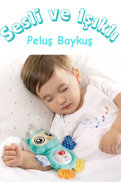 welcomein Oyuncak Işıklı Ve Sesli Diş Kaşıyıcılı Peluş Uyku Arkadaşı Bebek Ba...