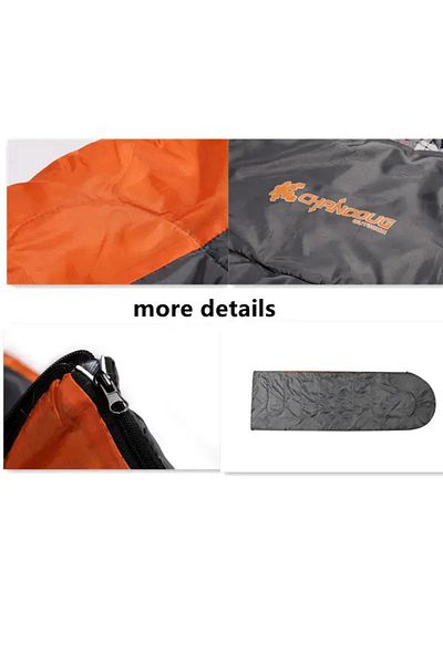 ACTION ONE Fairy hooded envelope sleeping bag, 220x80 cm, orange