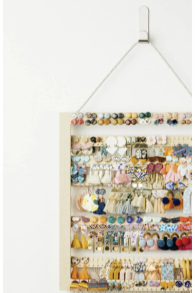 KLES Creave Wooden Earring Display Stand Bohemian Style Earring Jewelry Stand Jewelry Hanger Organizer