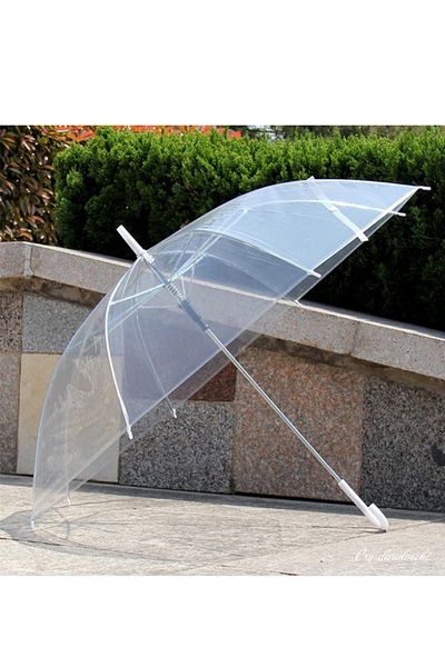Generic Long Handle Semi Automatic Transparent Umbrella