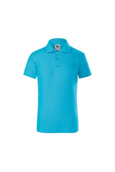 Malfini Tricou polo pentru copii din piqué, turcoaz, mărimea 10 ani/146 cm