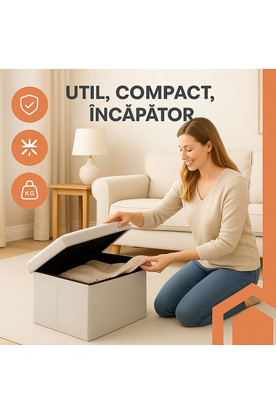 TnsAround Folding Stool, Capacity 54L, Dimensions 60x30x30cm