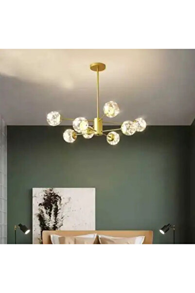 LED CONCEPT Lustra LED aurie, asimetrica, 55W, lumina calda, 94x94x70cm