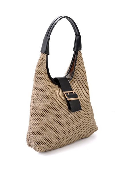 Bambi Mink Black Women's Shoulder Bag C06960217528