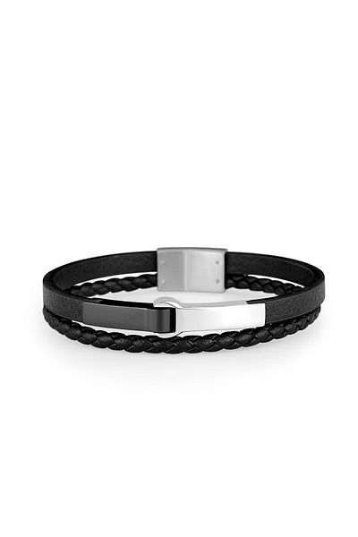 Daniel Klein Men's Real Leather Bracelet Dkj.6.10021-1