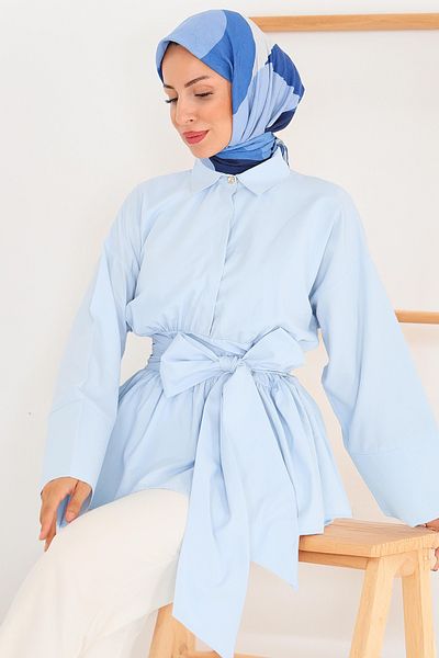 TOFİSA Waist Tunic Baby Blue - 27550