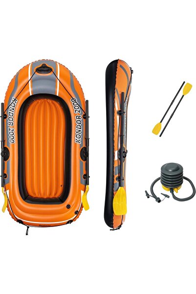 BESTWAY Kondor 2000 Inflatable Boat set, Rubber raft 1.88m