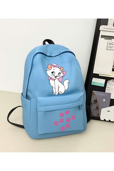 Toum Cute Cat Printed School, Classroom, Course Backpack
