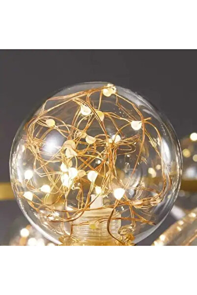 LED CONCEPT Gold LED chandelier, asymmetrical, 40W, warm light, 94x94x70cm