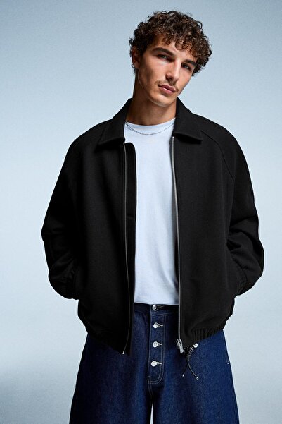 Bershka Synthetic wool trucker jacket