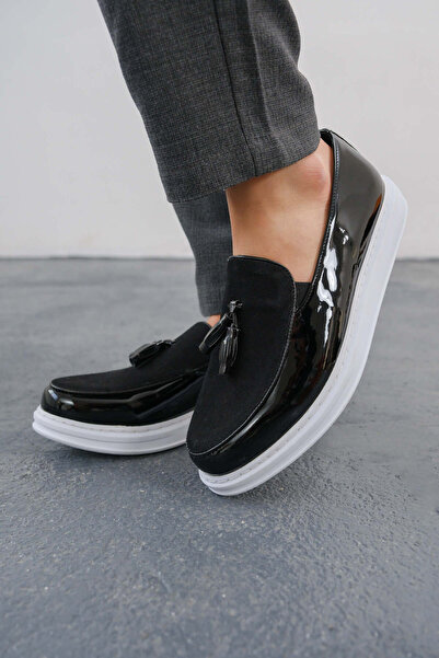 Mooien MN002 - RBT Loafer Verniciata Мъжки обувки ЧЕРЕН