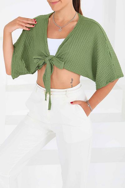TOFİSA Tie Blouse Khaki - 27539