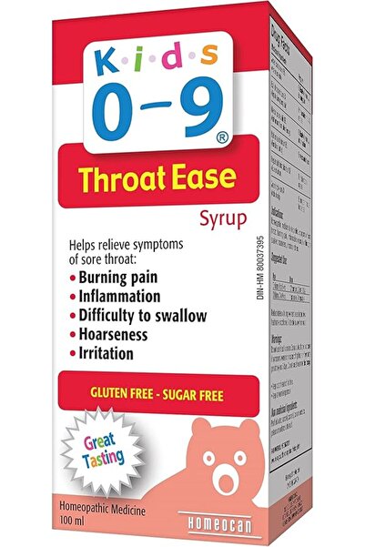 Homeocan شراب لتخفيف الحلق للأطفال من عمر 0 إلى 9 سنوات 100 مل