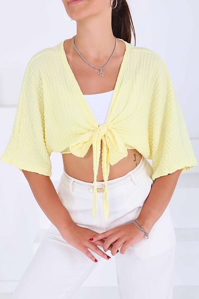 TOFİSA Tie Blouse Sari - 27539