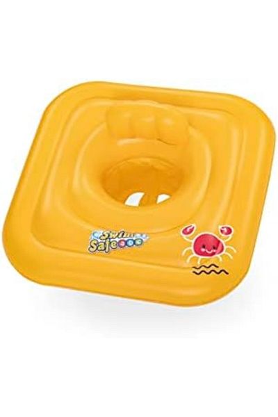 BESTWAY Inflatable Swimming Float for Toddlers, Square 3-Ring Inflatable Baby Boat Float, 24-36 Mont