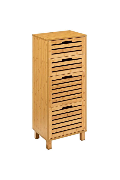 5FiveSmart 5Five Sicel chest of drawers with 4 drawers, bamboo, 40x30x98 cm,