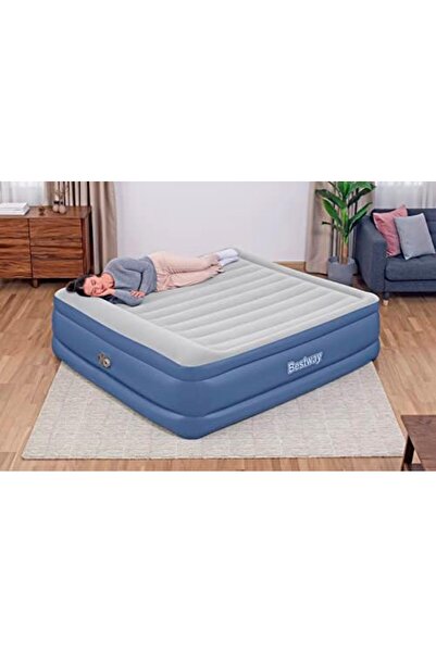 BESTWAY 80" x 76" x 22"/2.03m x 1.93m x 56cm Tritech Airbed King Built-in AC Pump - 67692