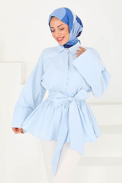TOFİSA Waist Tunic Baby Blue - 27550