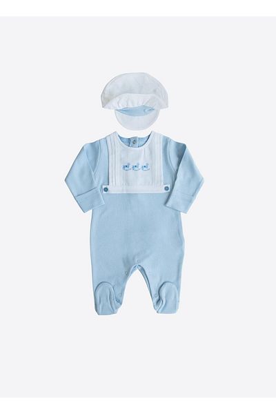 kitikate Organic My Toy Hat Jumpsuit Blue