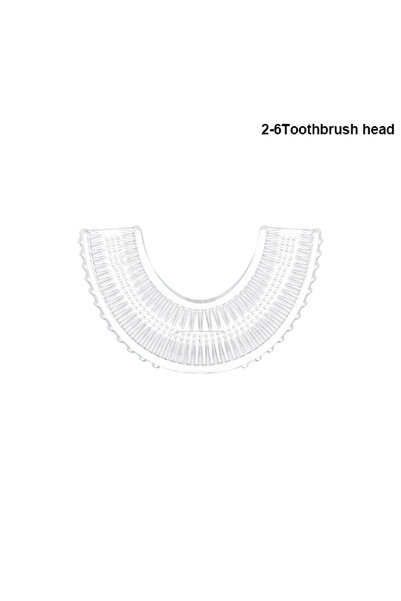 Choice7 فرشاة أسنان كهربائية للأطفال من عمر 2 إلى 6 سنوات على شكل حرف U تدور 360 درجة، فرشاة أسنان ذكية من السيليكون للأطفال برسوم كرتونية