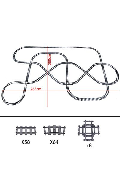Choice3 Tracks Set-B3 City High-tech Trains Flexible Tracks Forked Straight Curved Rails Crossing Switch Bui