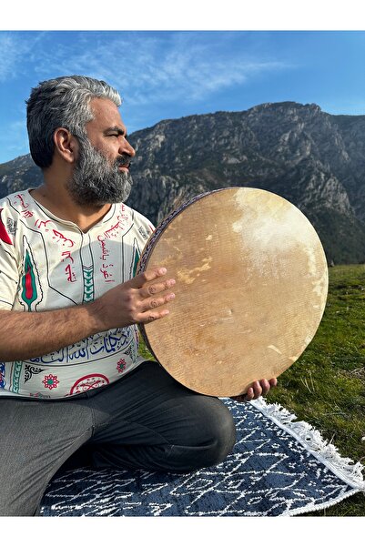 bendirarbane Erbane(32cm)bendir,def,çocuklar için uygundur hakiki deri halkalı çantası ile birlikte