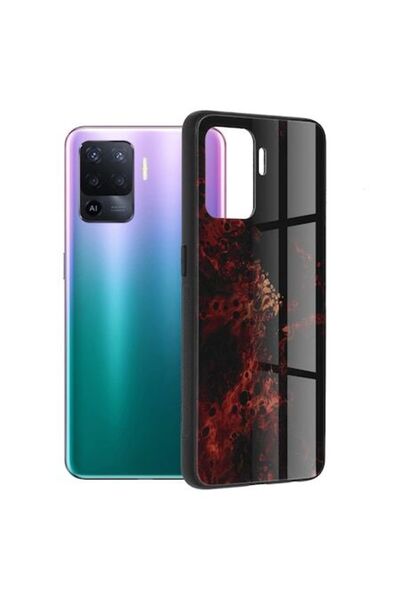 Techsuit Carcasă pentru Oppo A94 4G / Reno5 Lite, seria Glaze, Red Nebula