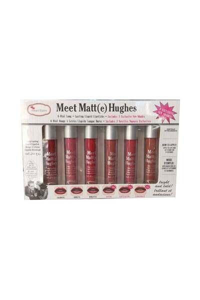 the balm طقم أحمر شفاه سائل ميت مات هيوز مكون من 6 قطع متعدد الألوان