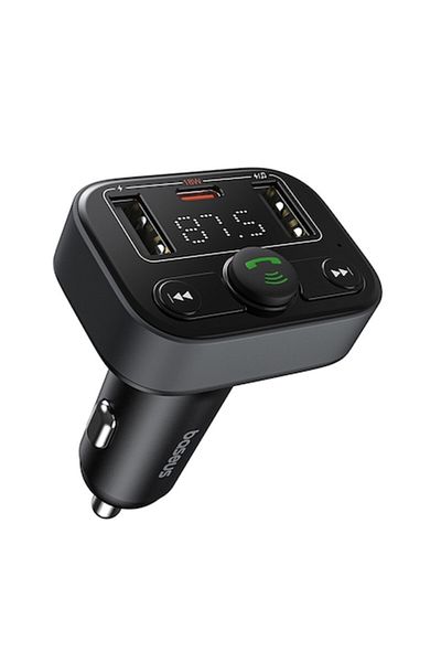 Hoco Charger with FM Modulator, Timacondesign, USB, Type-C, 18W, S65, Silicon, Baseus S-09 Lite